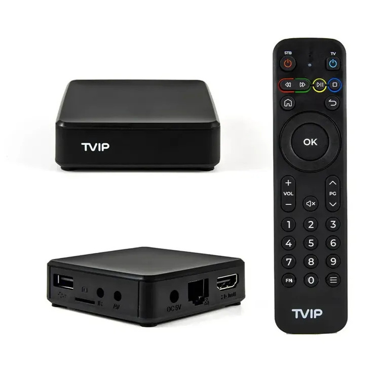 Best TVIP 710 S905W2 1G 8G Android 11 Linux tv box streaming box Smart Set top box Support Protal IPTV media player TVIP710