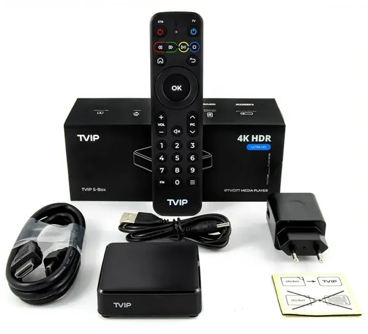 Best TVIP 710 S905W2 1G 8G Android 11 Linux tv box streaming box Smart Set top box Support Protal IPTV media player TVIP710