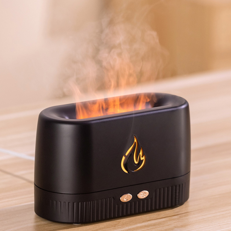 Flame Aroma Diffuser Air Humidifier Home Aromatherapy Fire Ultrasonic Essential Oil Diffuser Machine