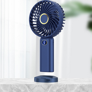 wholesale kc Portable usb 2400mAh rechargeable fan mini electric handheld fan LED Display office desktop air fan