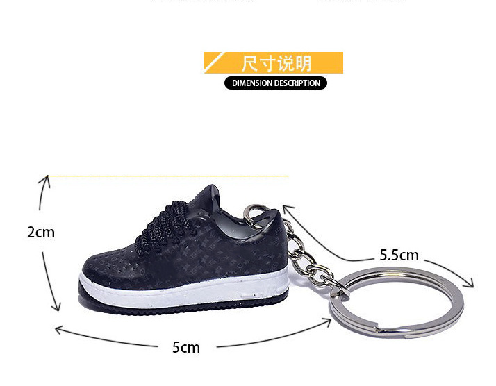 In stock PVC Rubber Keychains mini sneaker keychain 3d  shoes Keyrings with box customized pvc keychain