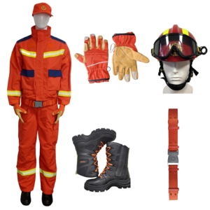 Fireman emergency rescue suit includJacket fire pants fireproof firefighting helmet fire gloves fire boots fireman suit