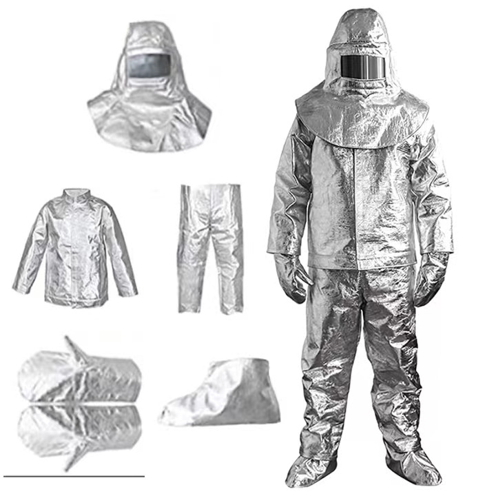 High Quality Wholesale Aluminized Fire Resistant Uniform 1000 Degree Aluminum Foil Heat Resistance Suit