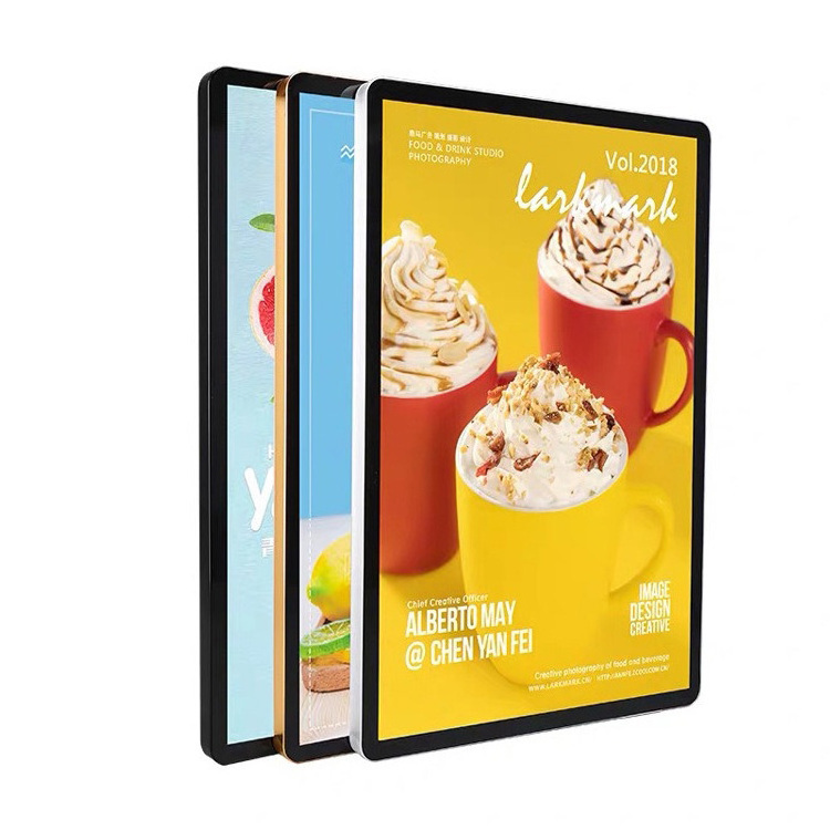 Factory Outlet 40x50 50x70 80x120 Standard Size Slim Led Display Frame for Fast Food Restaurant  LED Light Box