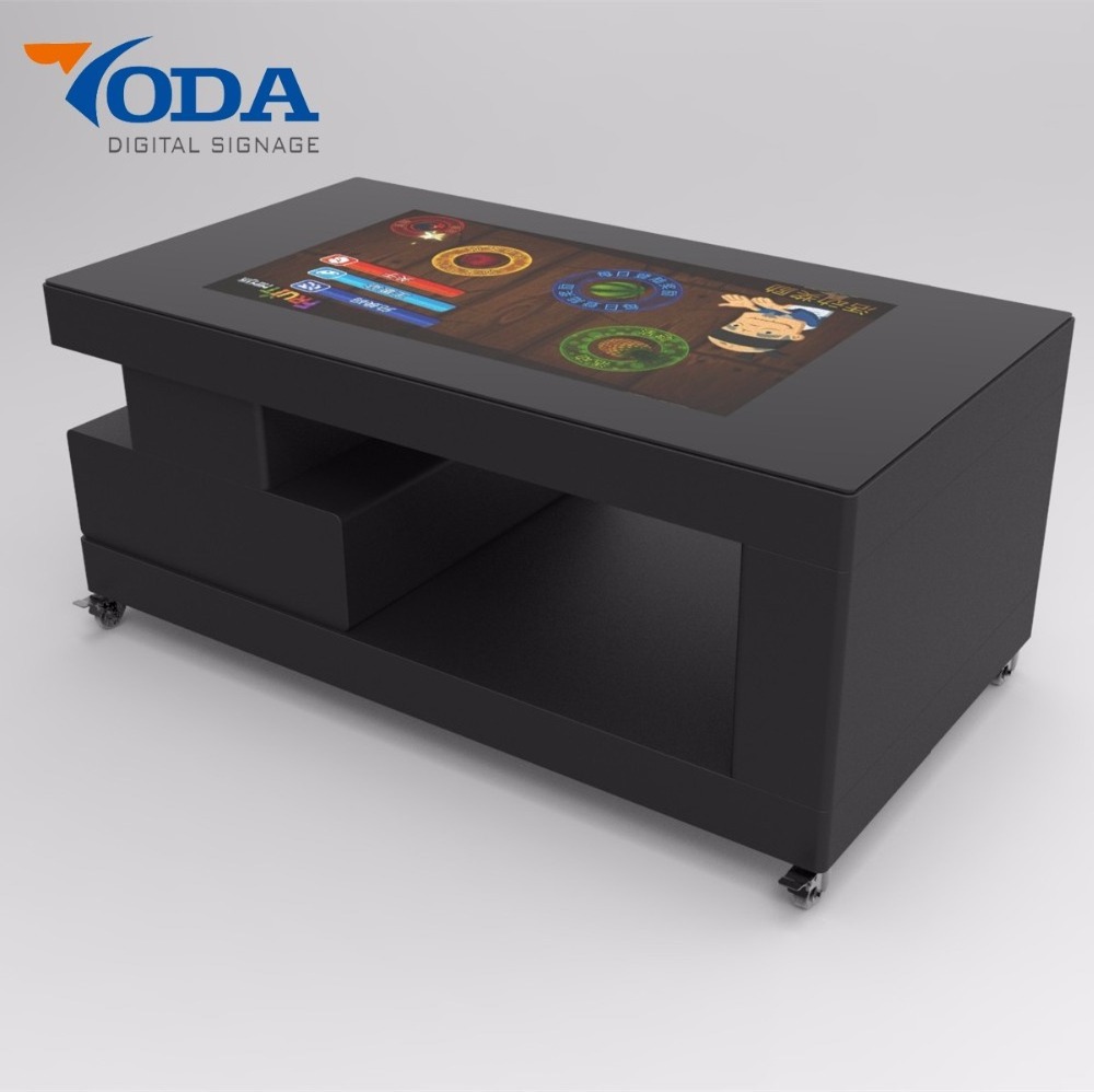 LCD multi touch screen interactive coffee table for game or conference