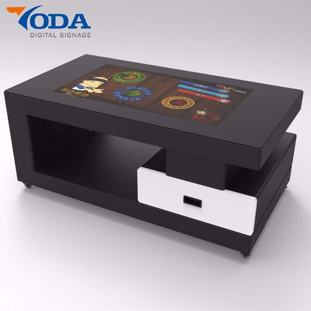 LCD multi touch screen interactive coffee table for game or conference