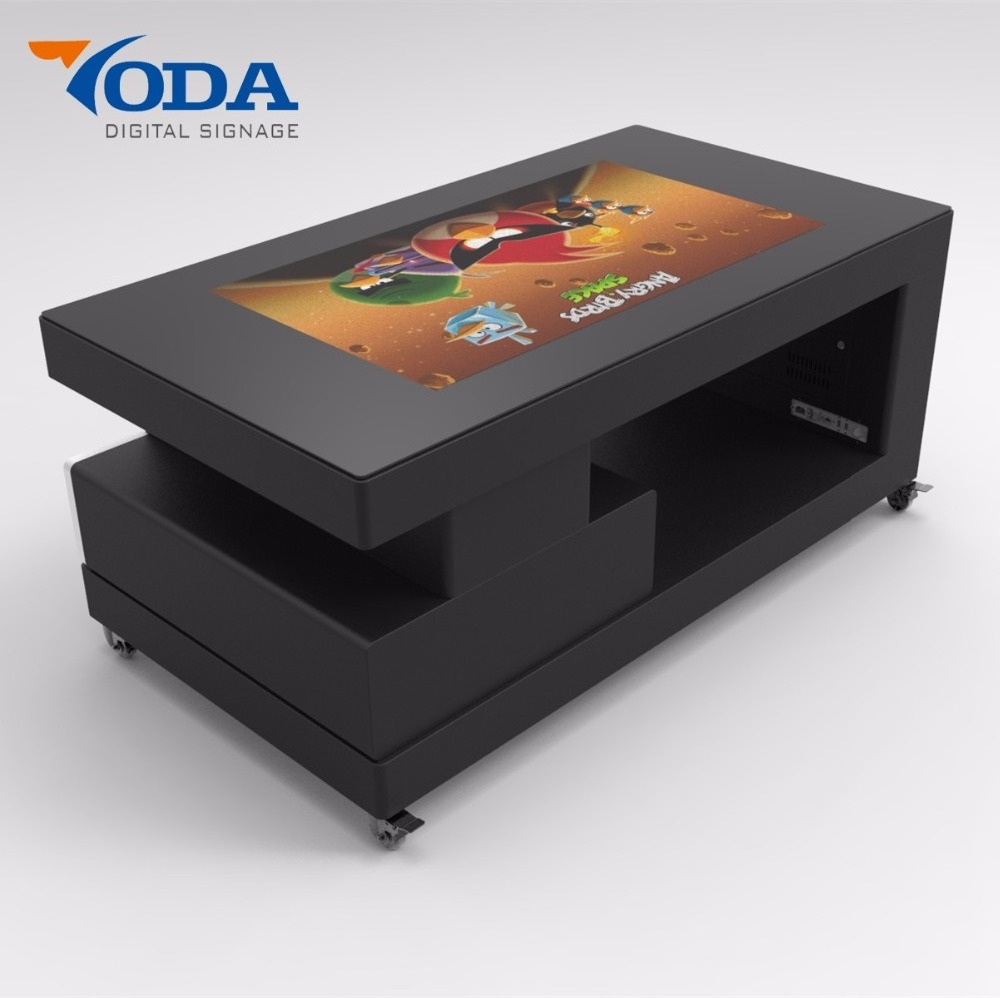 LCD multi touch screen interactive coffee table for game or conference