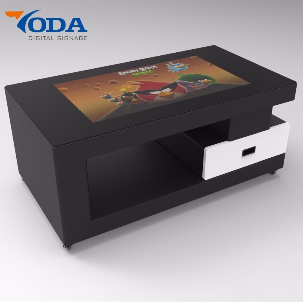 LCD multi touch screen interactive coffee table for game or conference