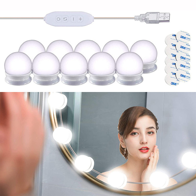 Hollywood Style LED Vanity Mirror Lights Kit with 10 Dimmable Bulbs