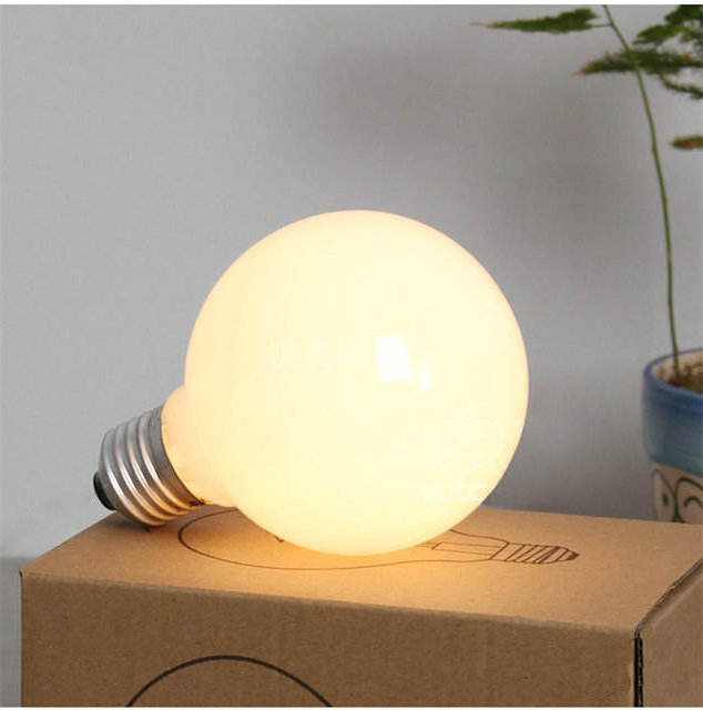 High Quality 85-265V Milky Glass Cover E27 Globe bulb Opal white G80 G95 G125 Milky White Light Bulb