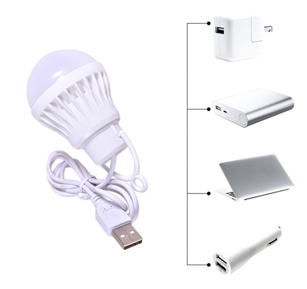 emergency led lights Portable usb led light lamp usb bulb 3w smart bulb