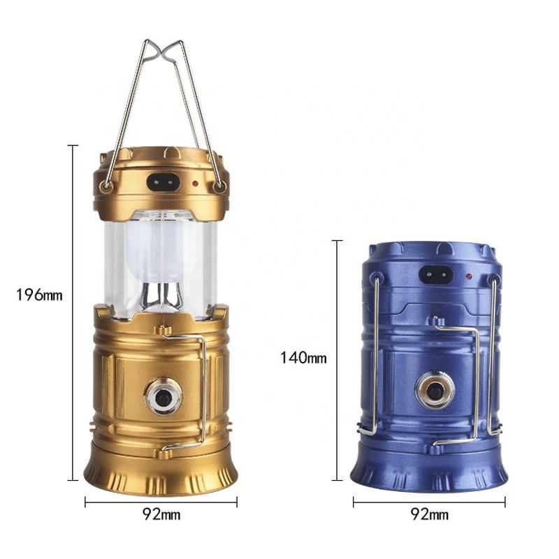 Solar Charging Plastic Outdoor Portable Telescopic USB Rechargeable Solar Folding Led Camping Lantern Light