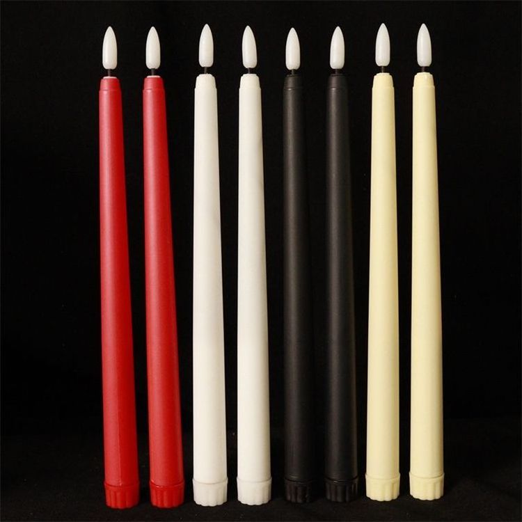 Long Plastic LED Candle Stick Battery Operated Led Taper Flameless Candle With Remote Control