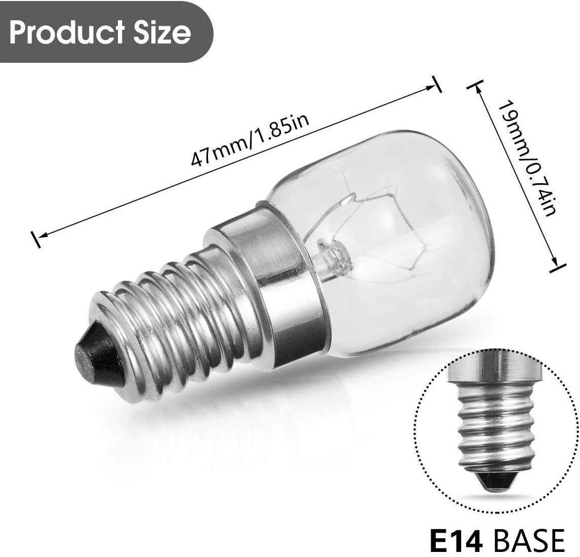 Wholesale 25W Microwave Oven Bulb E14 Small Screw indicator Light Bulb T22 Incandescent Bulb