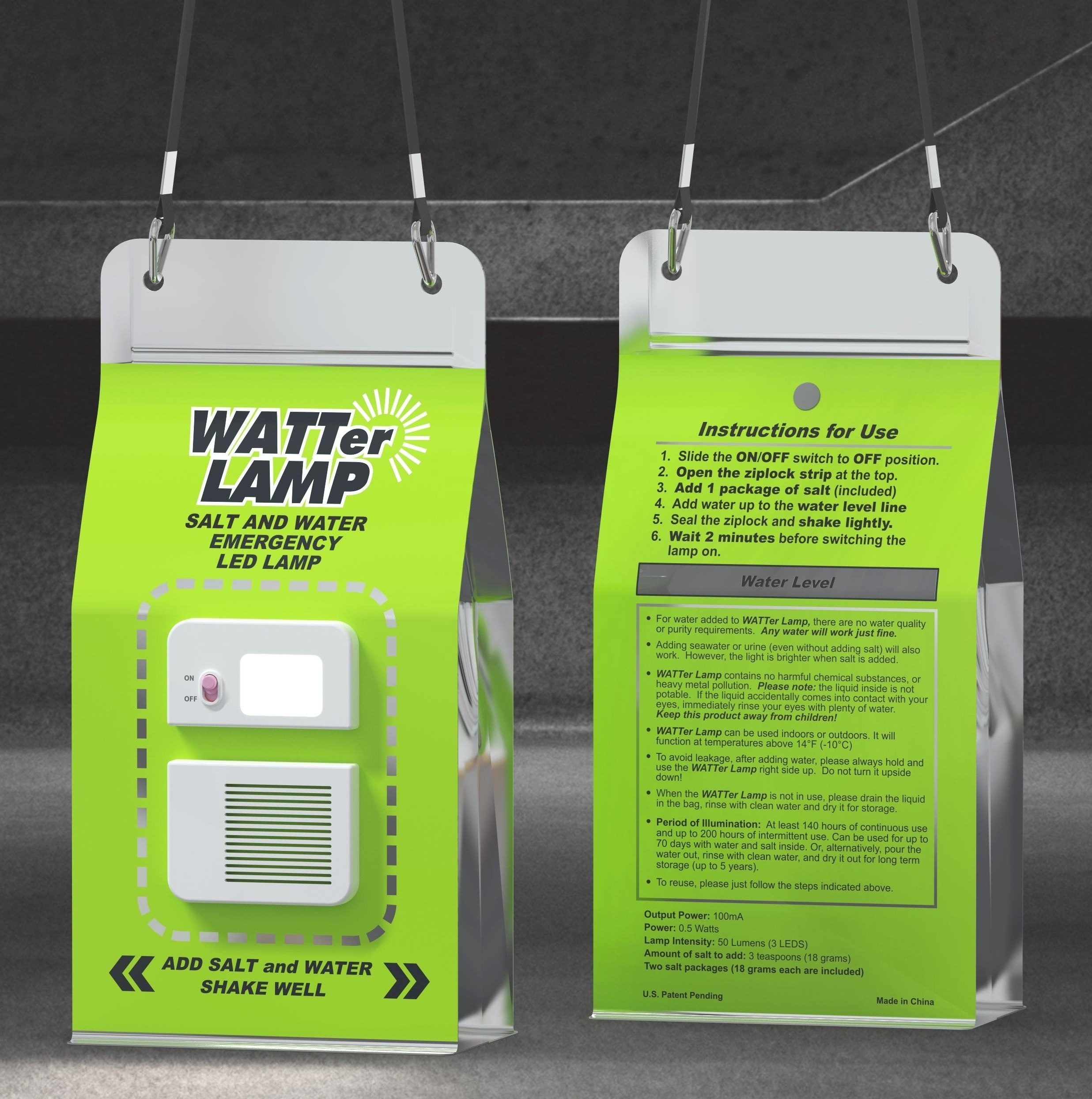 Latest Salt Water Lantern Lamp Emergency Night Light For Camping Outdoor brine LED light