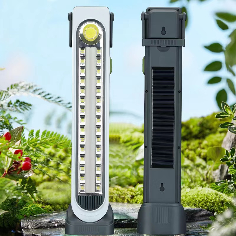 Wholesale solar power portable five mode lights emergency charge mobile power bank with hanging hole solar emergency light