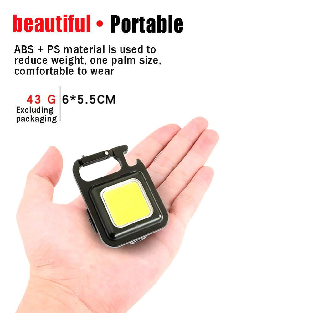 Multifunctional COB Led mini flashlight keychain pocket light linterna llavero for outdoor camping