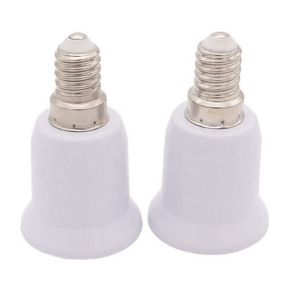 White E14 To E27 Led Lighting Lamp Holder Converter Screw Bulb Socket Adapter Led Saving Light Halogen Lamp Bases 3a 220v