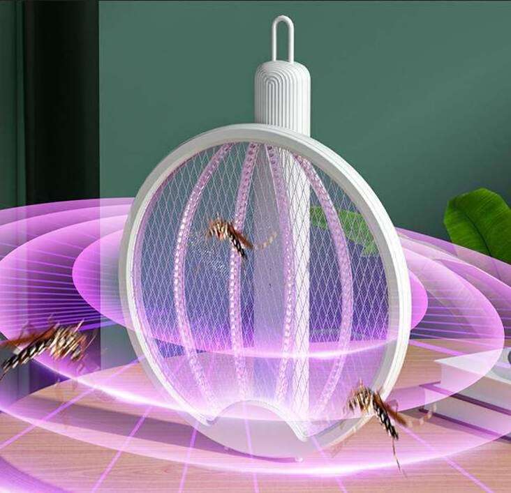 Foldable Plastic Electric Bug Zapper Fly Racket Flles Killer Trap Mosquito Swatter Bat Zapper Electric Mosquito Killer