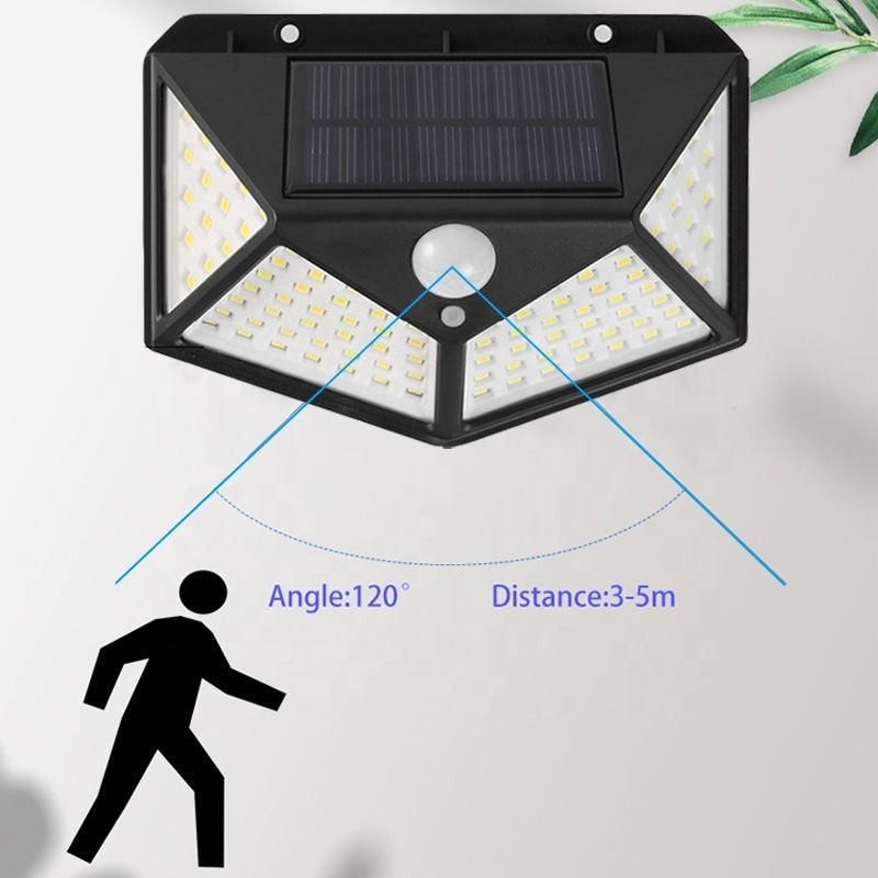 New Waterproof Pathway PIR 100 led Solar Motion Sensor Light For Home, Outdoor Emergency Security Garden Solar Wall Light