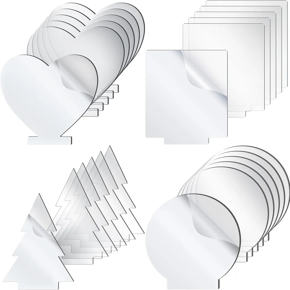 2mm 3mm 4mm Clear Acrylic Sheet Round square heart shape Panel  Plastic Acrylic Board Cast Acrylic For Led Light Base