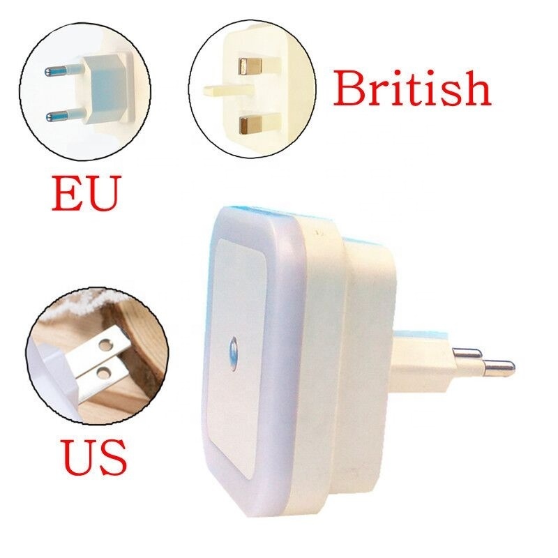 LED Night Light Lamp with Automatic Dusk to Dawn Sensor Night Light EU/US plug