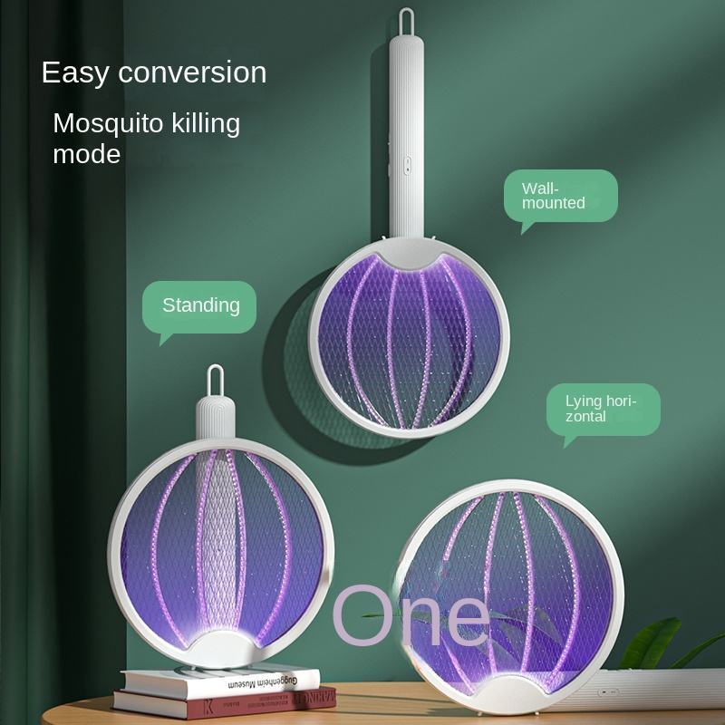 Foldable Plastic Electric Bug Zapper Fly Racket Flles Killer Trap Mosquito Swatter Bat Zapper Electric Mosquito Killer