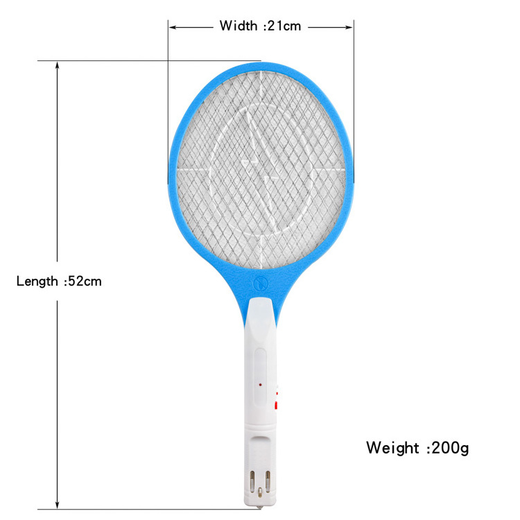 Rechargeable Battery Powered Mosquito Killing Swatter European Plug Bug Zapper without Led Light