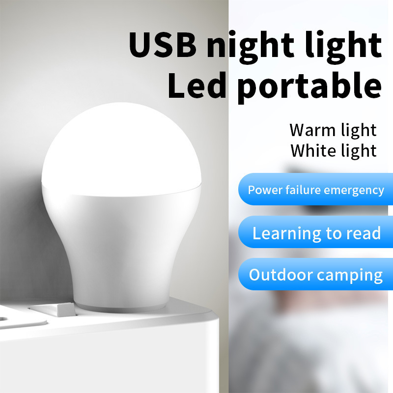 Wholesale Cheap Mini LED Night Light Emergency Power Outage Use Outdoor Lighting Reading USB Plug in Lights Bedside Lamp