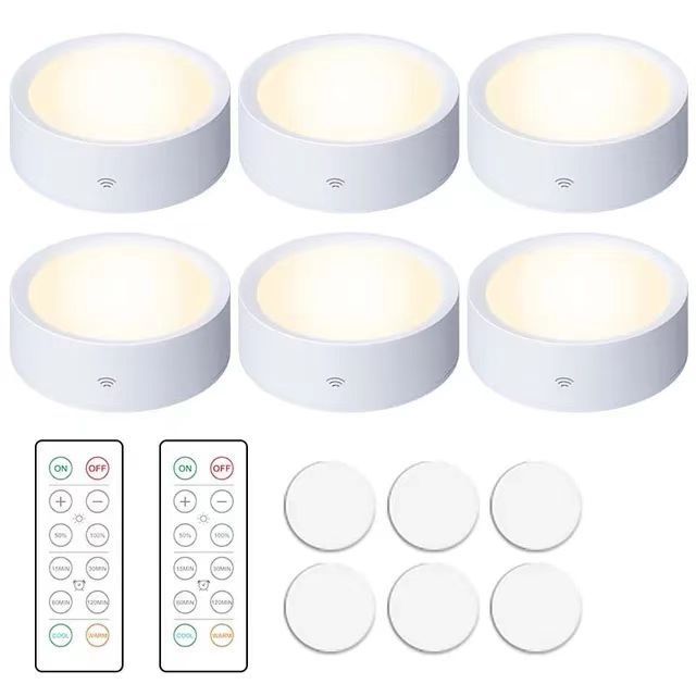 Wholesale 16 color press tap small night light atmosphere under cabinet LED color light remote control cabinet light