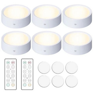 Wholesale 16 color press tap small night light atmosphere under cabinet LED color light remote control cabinet light