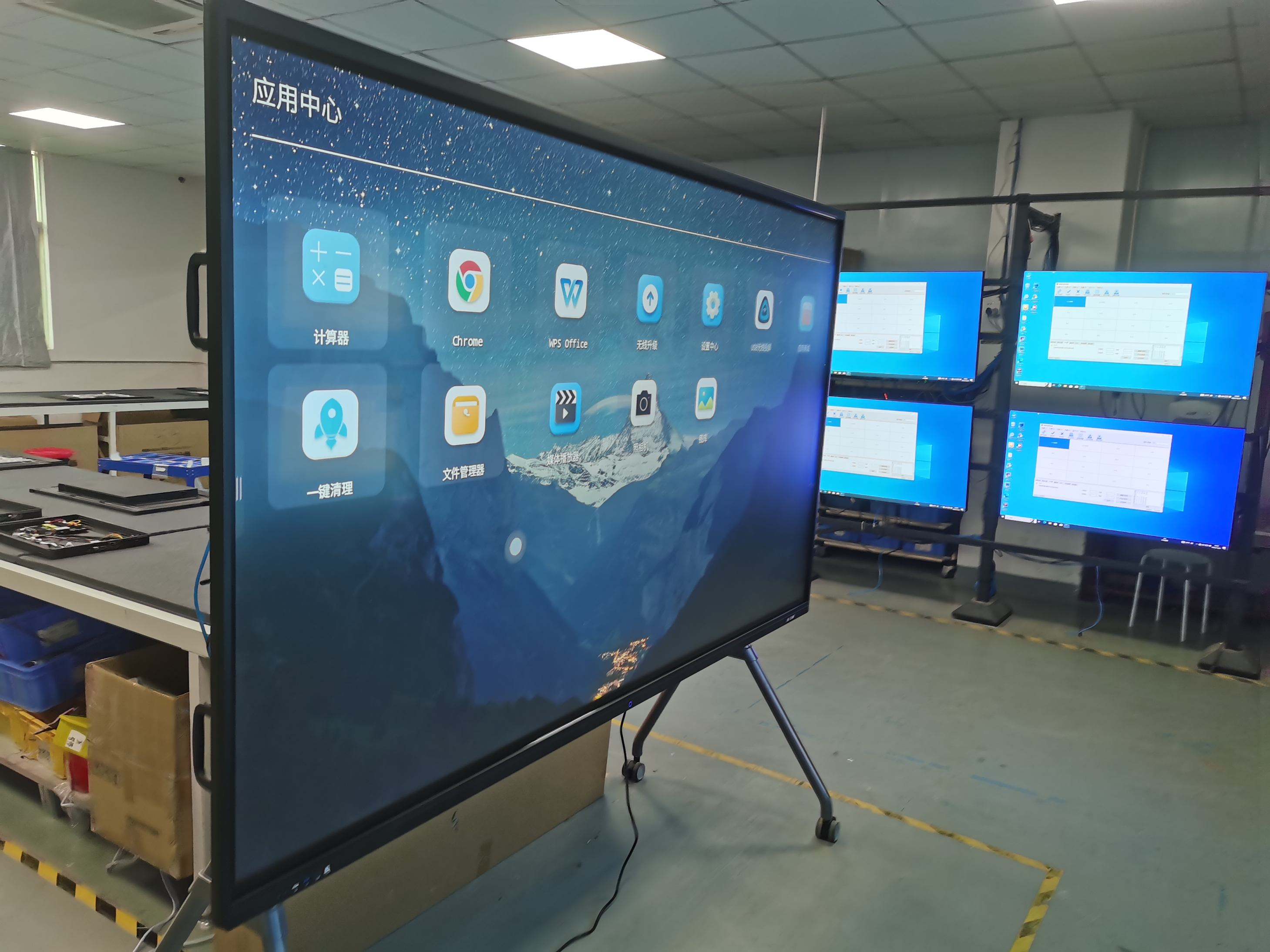 55 65 75 86 98 inch IR Multi Touch Dual System Interactive Board for Education Meeting Smart Display Whiteboard