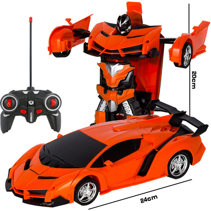 2024 New Electric RC Car Transformation Robots Kids Boys Toys Outdoor Sports Deformation Robots Model Transform Robot Toy Car