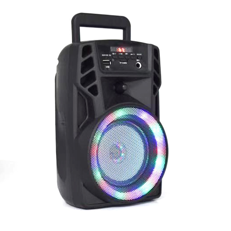 Oem LED Lights Outdoor Karaoke Active Retro Trolley Speaker Portable Blue tooth Out Door Towe Speaker