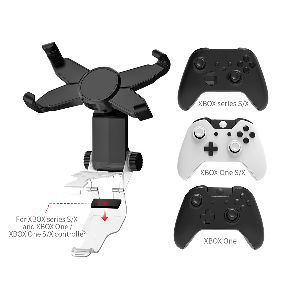 For Microsoft Xbox Series X/S Controller X-type Mobile Phone Stand Holder One Slim Handle Clip Adjustable Rotating Bracket