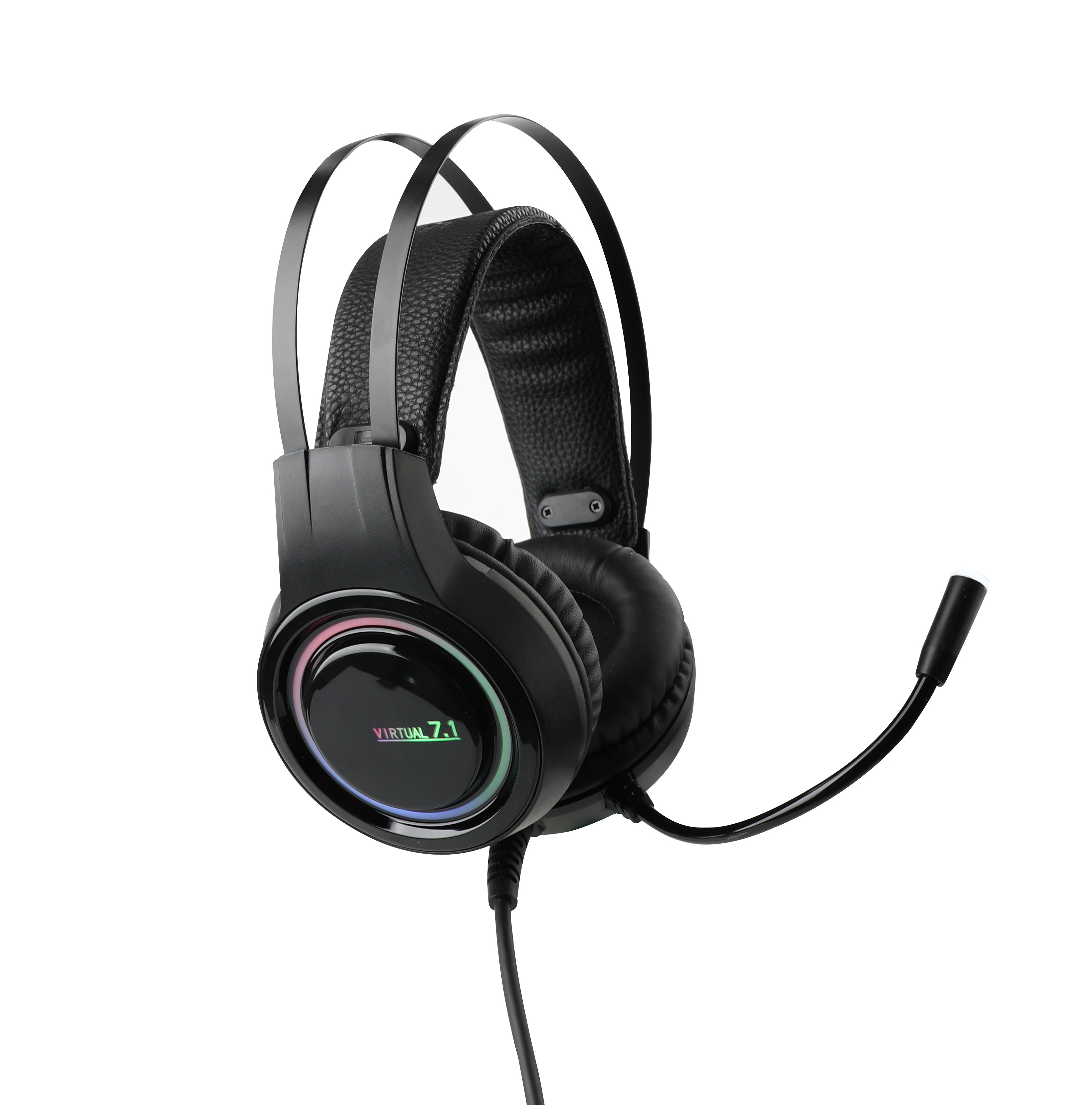 Oem Wired Professional Gaming Headphone 7.1 Virtual Surround Breathing Light USB Game Wired Deep Bass PC Headset With Vibration