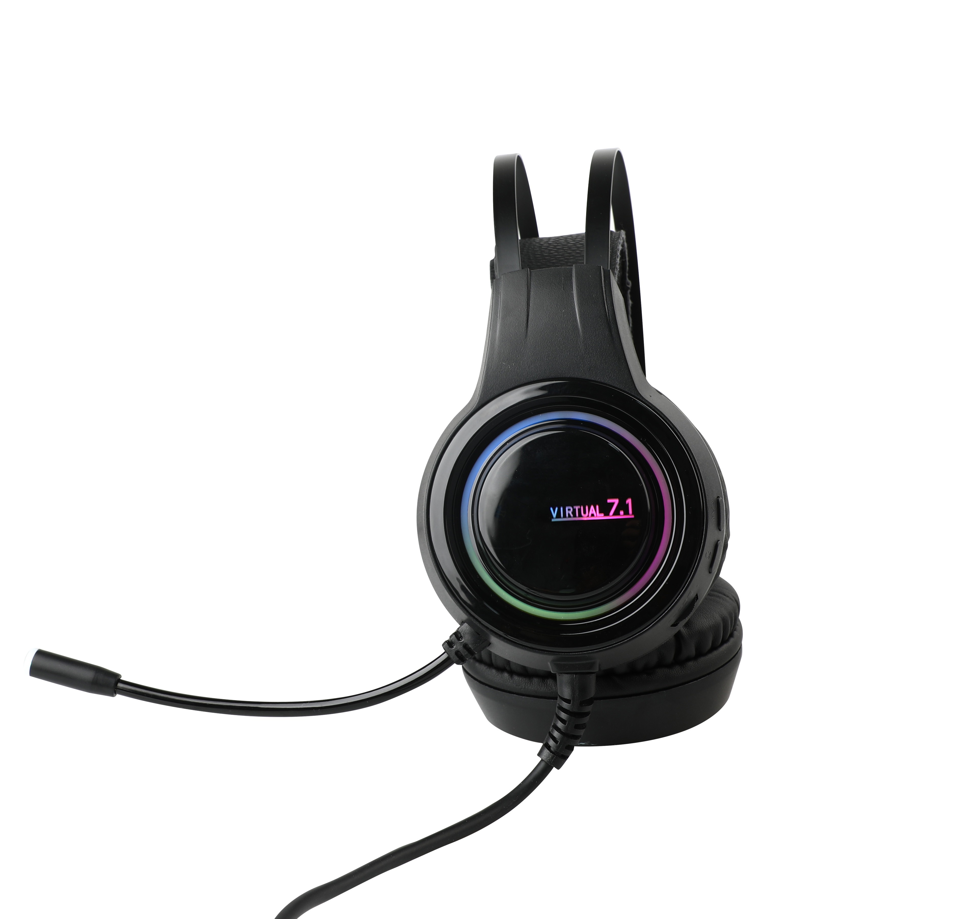 Oem Wired Professional Gaming Headphone 7.1 Virtual Surround Breathing Light USB Game Wired Deep Bass PC Headset With Vibration