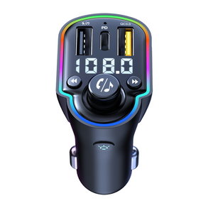 New PD 20W Hands-free BT 5.3 Modulator Car Charger 2.4A Dual USB Type C Adapter Car MP3 Player Wireless Radio Fm Transmitter