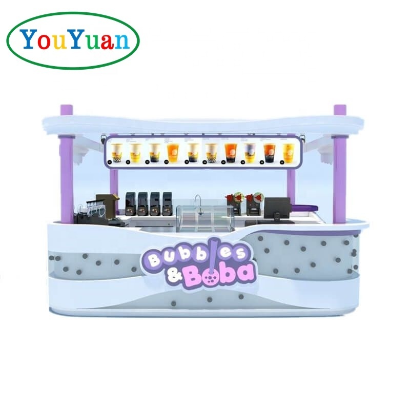 Fast food display showcase bakery showcase display cake led light bubble tea counter