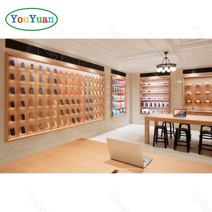 Hot selling phone shop interior design mobile phone showcase cellphone store display