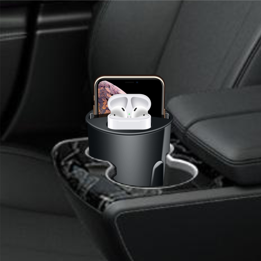 wireless charger cup  car holder with USB Airpods output  for mobile phones 10W fast qi car charger wireless