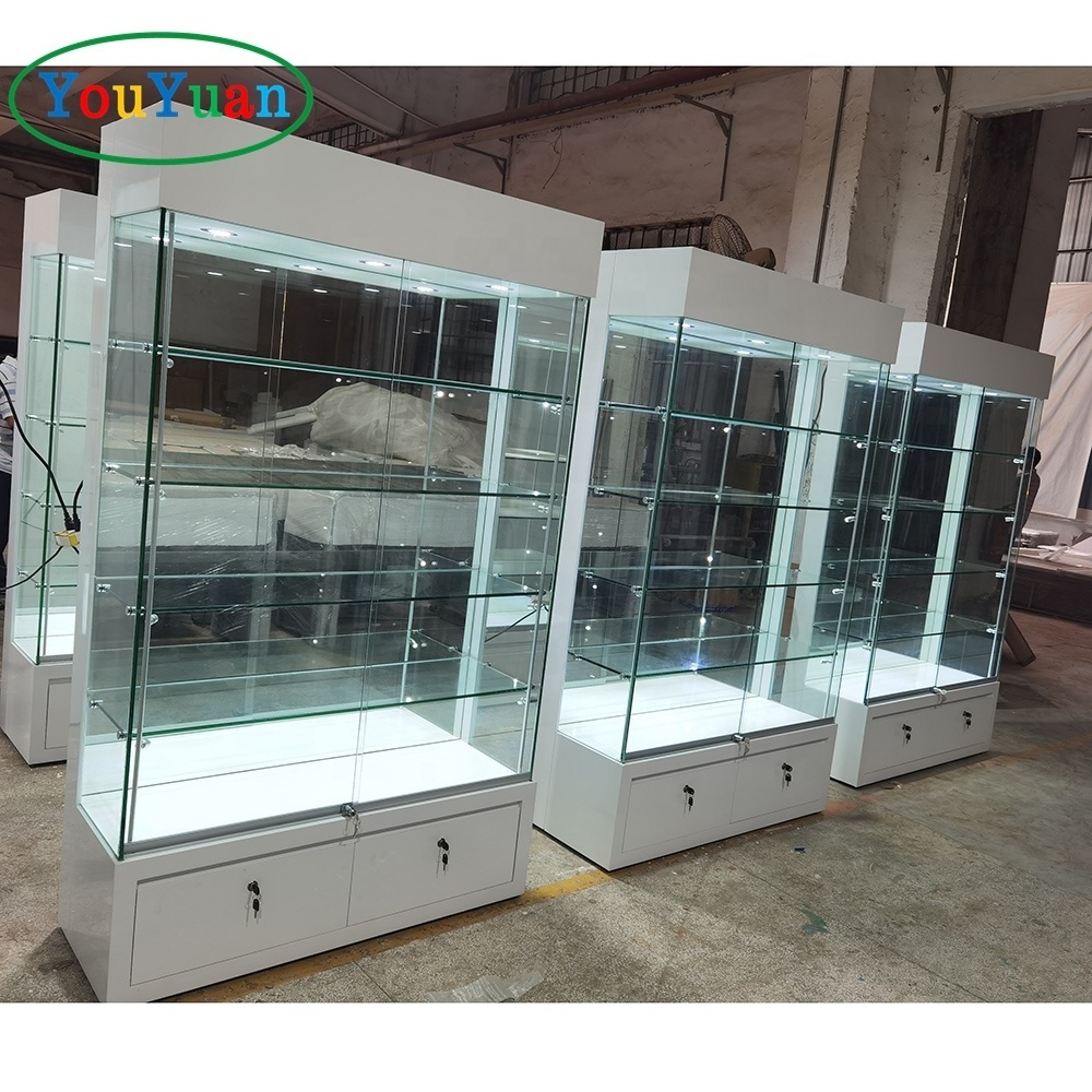 Boutique display cabinet and used glass showcases and display cases for jewelry showcase smoke shop display