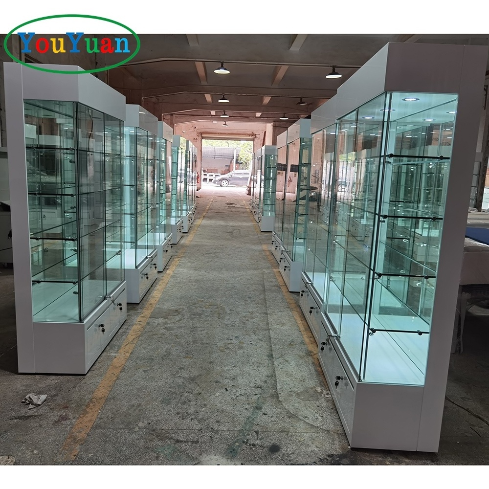 Boutique display cabinet and used glass showcases and display cases for jewelry showcase smoke shop display