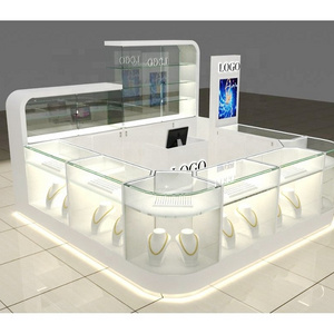 YOUYUAN Professional jewelry mall kiosk glass display cabinet jewelry vitrine display For Sale