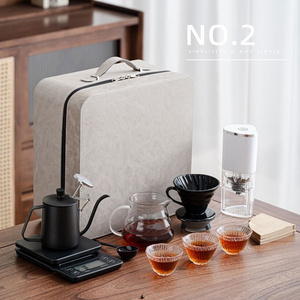 Popular Saudi Arabia style portable outdoor travel camping coffee tea gift set pour kettle grinder coffee scale