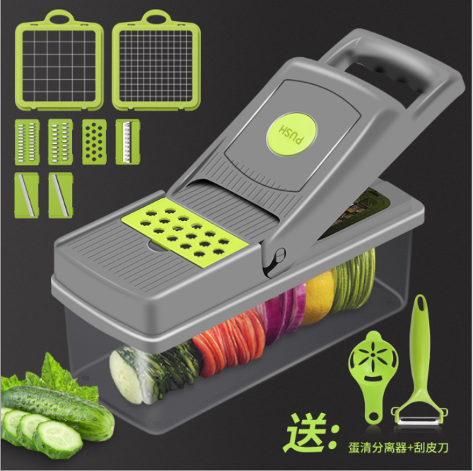 2021 new Multi-function 8 Blades Slicer Vegetable Cutter Salad Maker Potato Onion Carrot Cutter 8 Blades Slicer spiralizer