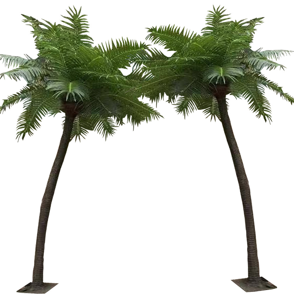 High Simulation Big Fake Plants 3/4/5/6/7/8 Meters High Outdoor large Artificial Coconut Palm Tree For Home Garden Coastal Decor