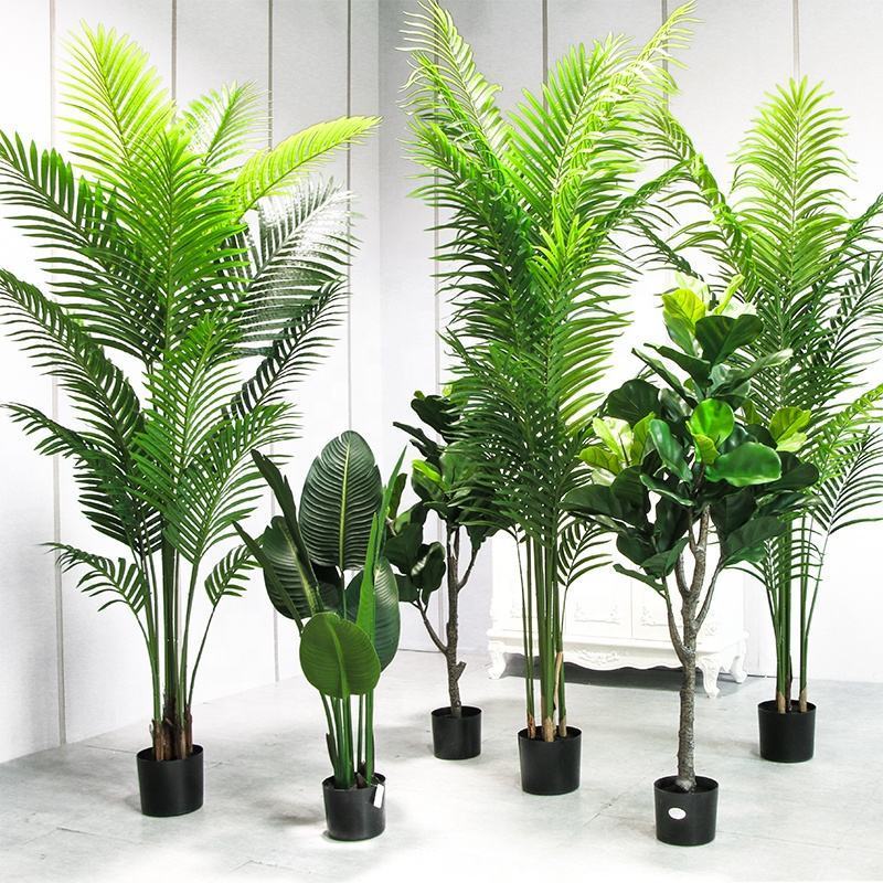 Ali Travelers Fake Palm Banana Tree Artificial Bonsai Plant Pot Faux Banana Leaf Tree For Home Office Wedding Simulation Decor