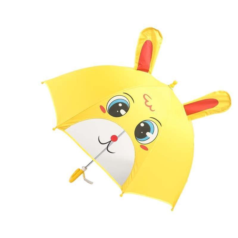 3D Cute Cartoon Animal Ears Umbrella for Children Dual-Use Rain-Proof Sunscreen with Custom Logo Printing