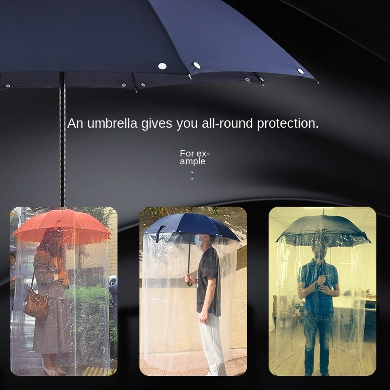 Full-body Umbrella Creative Raincoat Personalized Anti-spit Dust-proof Umbrella Outdoor Long Handle Rainproof Automatic Umbrella